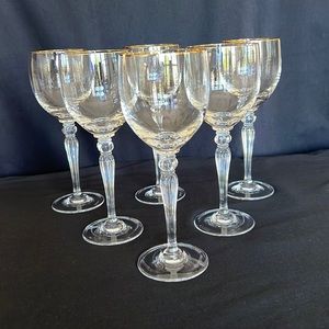 Waterford Carleton Gold Wine Goblets